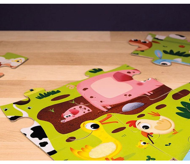Janod Puzzle sensoryczne 20 elementów Farma - 1008606 - zdjęcie 3